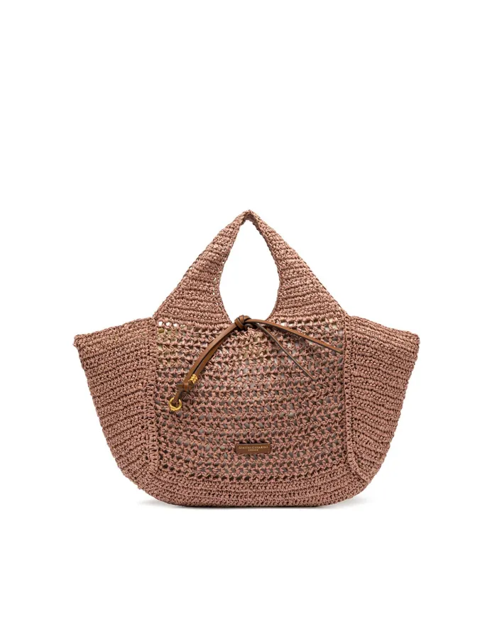 Gianni Chiarini Borsa rafia crochet Nefeli Rosa