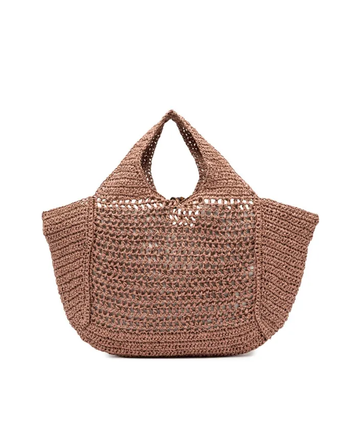 Gianni Chiarini Borsa rafia crochet Nefeli Rosa