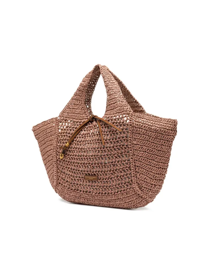 Gianni Chiarini Borsa rafia crochet Nefeli Rosa