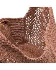 Gianni Chiarini Borsa rafia crochet Nefeli Rosa