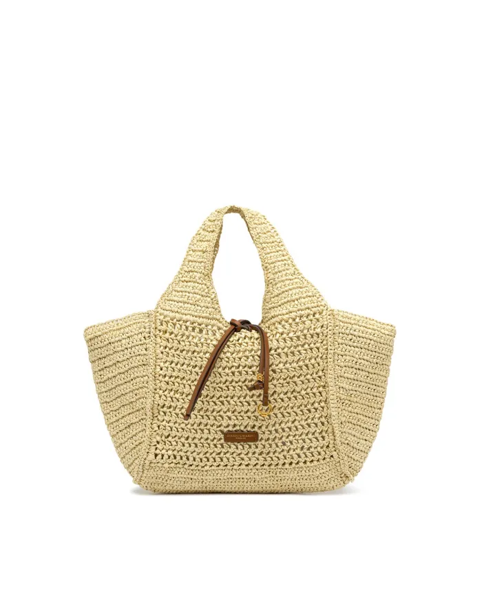 Gianni Chiarini Borsa rafia crochet Nefeli Beige
