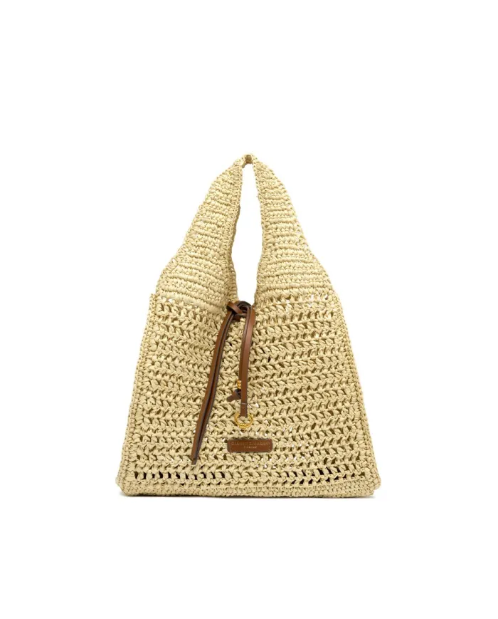 Gianni Chiarini Borsa rafia crochet Nefeli Beige