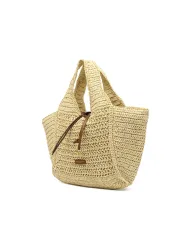 Gianni Chiarini Borsa rafia crochet Nefeli Beige