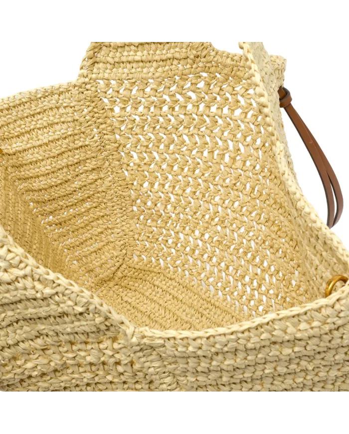 Gianni Chiarini Borsa rafia crochet Nefeli Beige