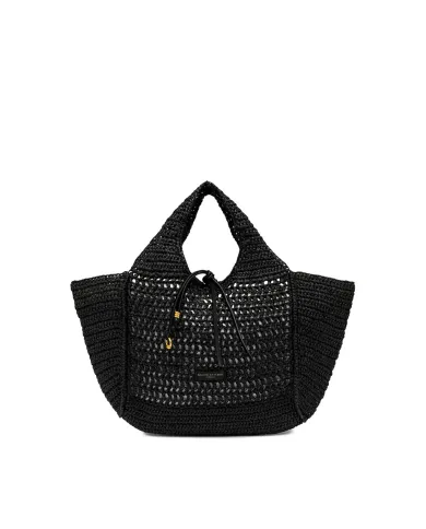 Gianni Chiarini Borsa rafia crochet Nefeli Nero
