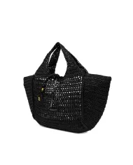 Gianni Chiarini Borsa rafia crochet Nefeli Nero