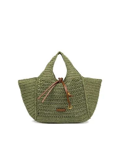 Gianni Chiarini Borsa rafia crochet Nefeli Verde