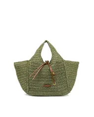 Gianni Chiarini Borsa rafia crochet Nefeli Verde