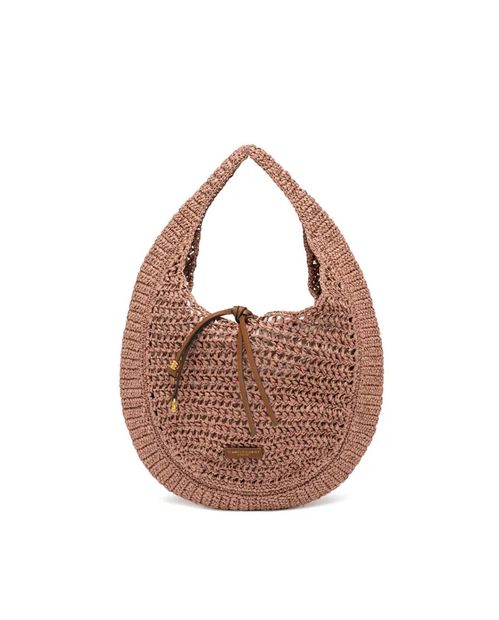 Gianni Chiarini Borsa rafia crochet Nefeli Rosa
