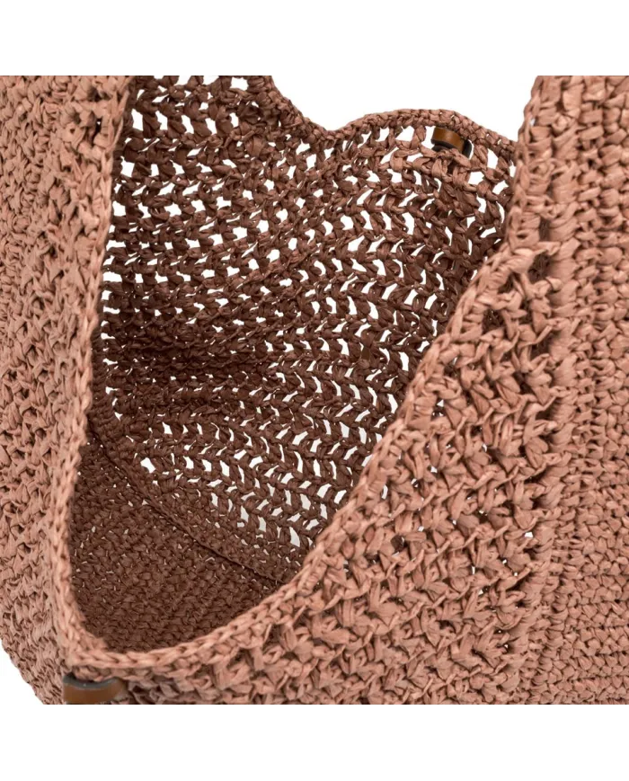 Gianni Chiarini Borsa rafia crochet Nefeli Rosa