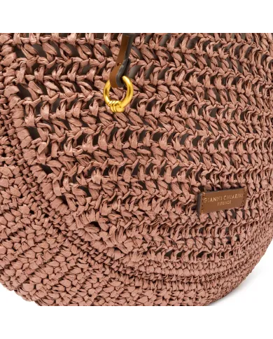 Gianni Chiarini Borsa rafia crochet Nefeli Rosa