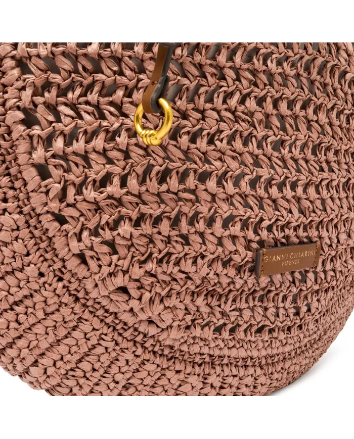 Gianni Chiarini Borsa rafia crochet Nefeli Rosa