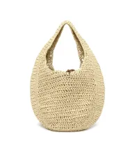 Gianni Chiarini Borsa rafia crochet Nefeli Beige