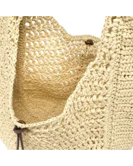 Gianni Chiarini Borsa rafia crochet Nefeli Beige