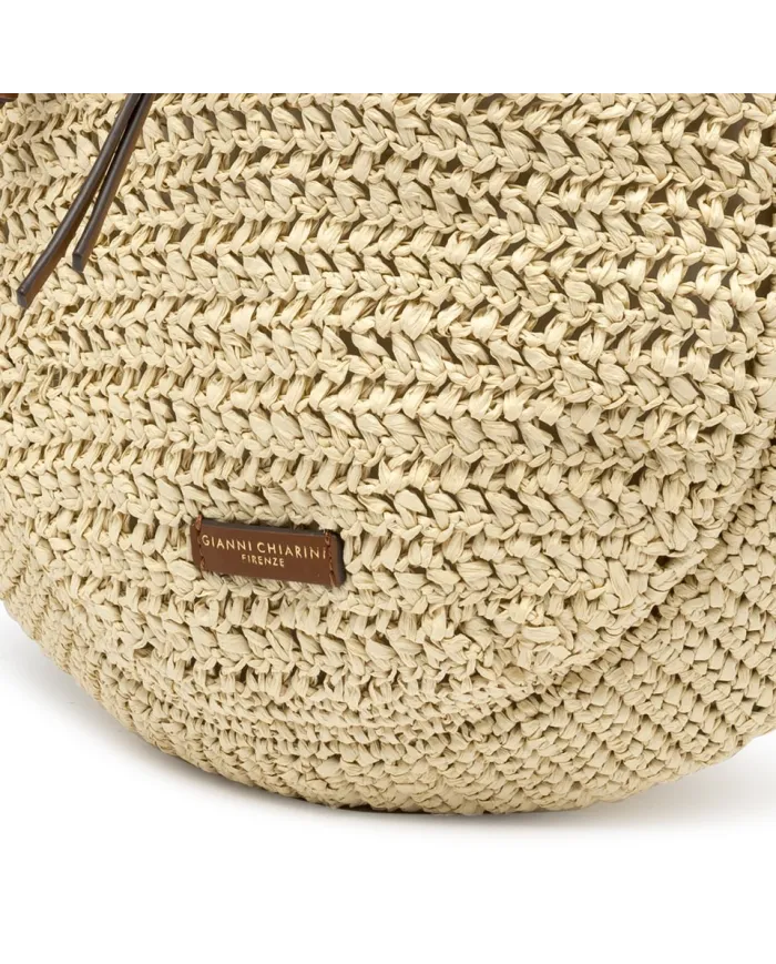 Gianni Chiarini Borsa rafia crochet Nefeli Beige