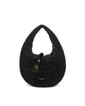 Gianni Chiarini Borsa rafia crochet Nefeli Nero