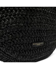Gianni Chiarini Borsa rafia crochet Nefeli Nero