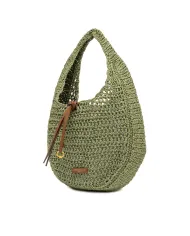 Gianni Chiarini Borsa rafia crochet Nefeli Verde