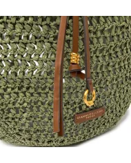 Gianni Chiarini Borsa rafia crochet Nefeli Verde