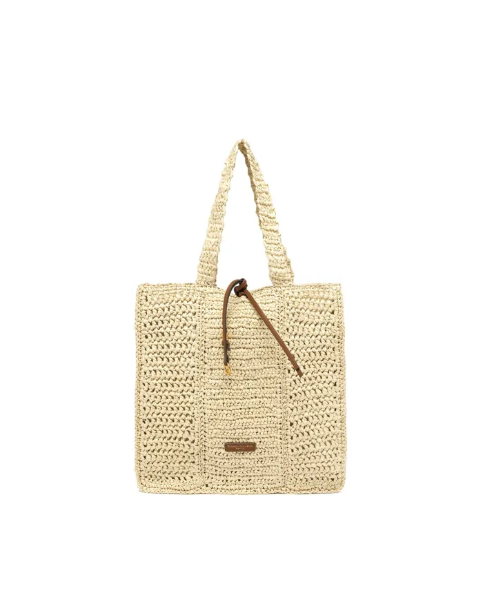 Gianni Chiarini Borsa rafia crochet Nefeli Beige