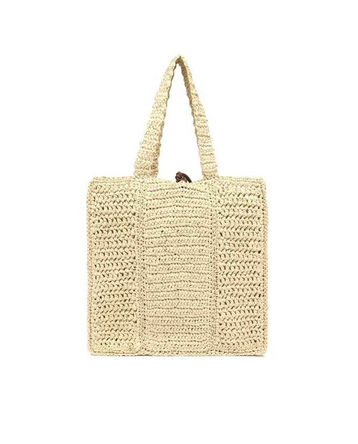 Gianni Chiarini Borsa rafia crochet Nefeli Beige