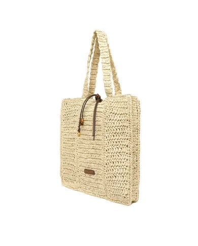Gianni Chiarini Borsa rafia crochet Nefeli Beige