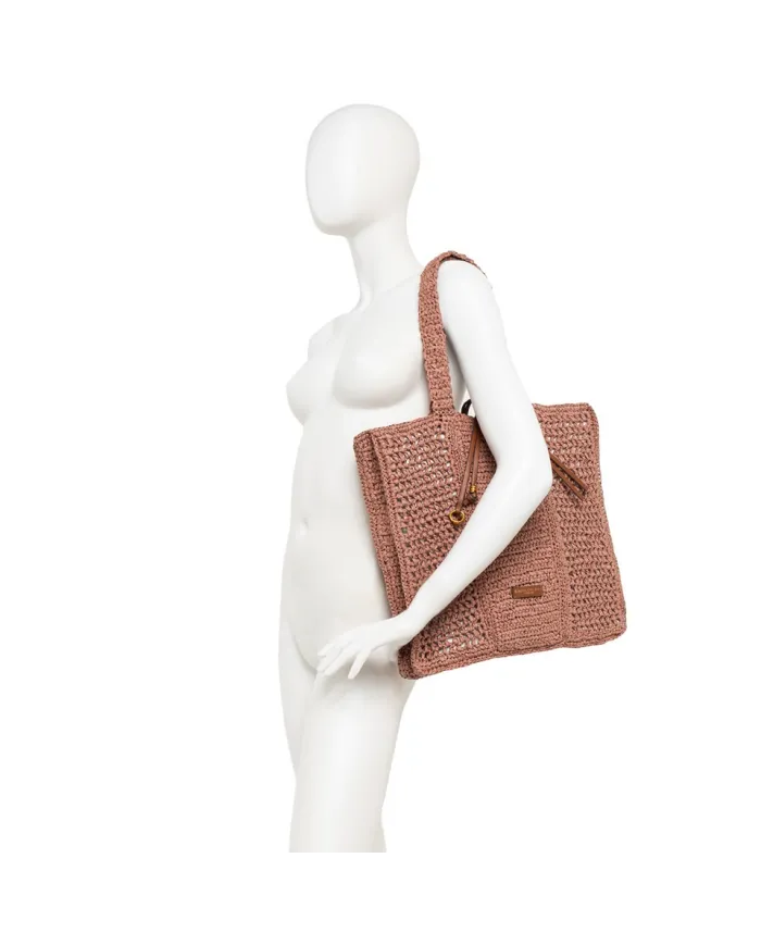 Gianni Chiarini Borsa rafia crochet Nefeli Beige