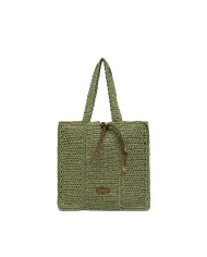 Gianni Chiarini Borsa rafia crochet Nefeli Verde