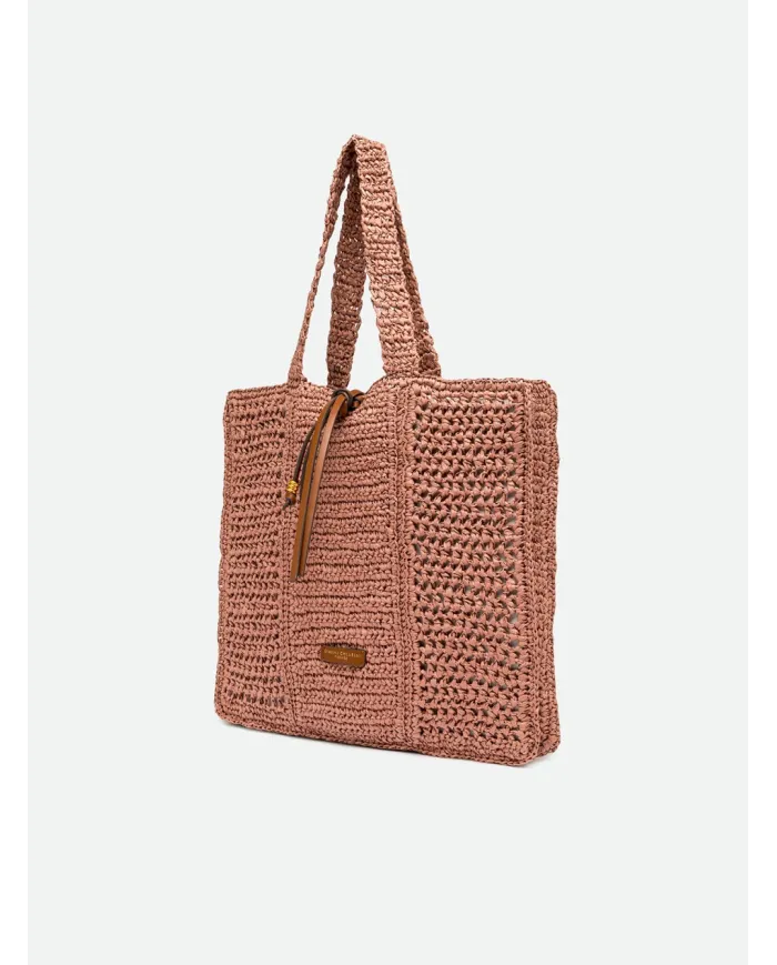 Gianni Chiarini Borsa rafia crochet Nefeli Rosa