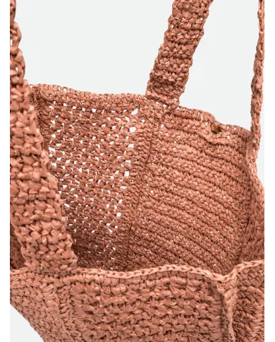Gianni Chiarini Borsa rafia crochet Nefeli Rosa