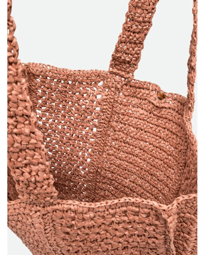 Gianni Chiarini Borsa rafia crochet Nefeli Rosa