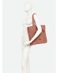 Gianni Chiarini Borsa rafia crochet Nefeli Rosa