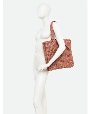 Gianni Chiarini Borsa rafia crochet Nefeli Nero