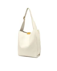Gianni Chiarini Borsa a Spalla grande Jo in Pelle Martellata Avorio