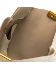 Gianni Chiarini Borsa a Spalla grande Jo in Pelle Martellata Avorio