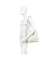 Gianni Chiarini Borsa a Spalla grande Jo in Pelle Martellata Avorio
