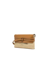 Gianni Chiarini Pochette Belty in Paglia e pelle Beige/Cuoio