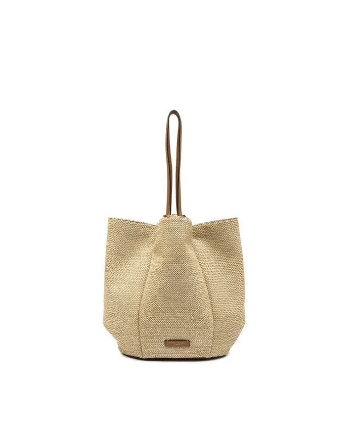 Gianni Chiarini Borsa Secchiello Gianni Chiarini Lily in in paglia e pelle Beige/Cuoio