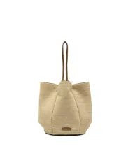 Gianni Chiarini Borsa Secchiello Gianni Chiarini Lily in in paglia e pelle Beige/Cuoio