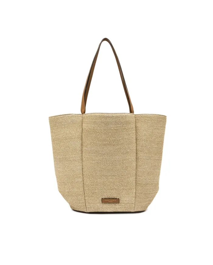 Gianni Chiarini Borsa Secchiello Gianni Chiarini Lily in in paglia e pelle Beige/Cuoio
