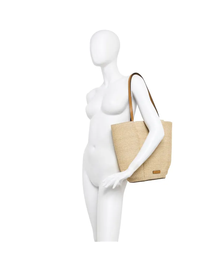 Gianni Chiarini Borsa Secchiello Gianni Chiarini Lily in in paglia e pelle Beige/Cuoio