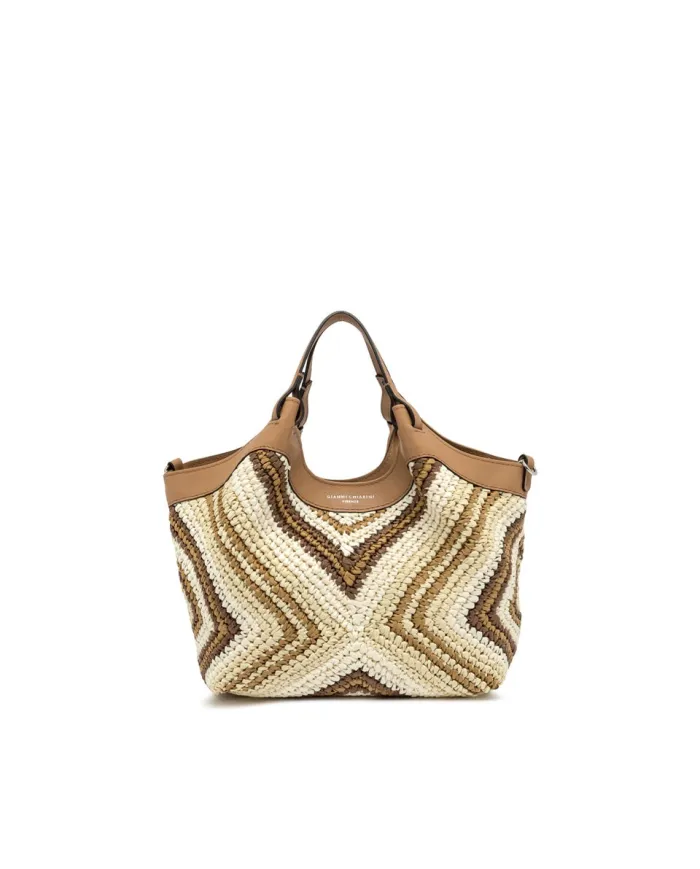Gianni Chiarini Borsa in paglia Dua Cuoio/Multicolor