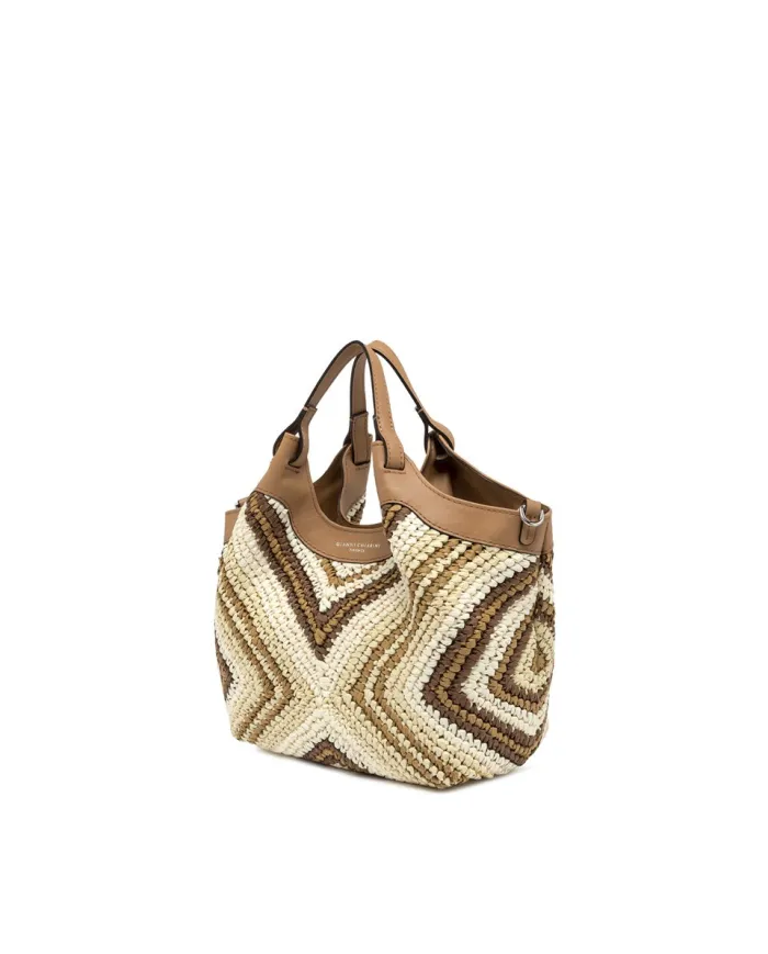 Gianni Chiarini Borsa in paglia Dua Cuoio/Multicolor