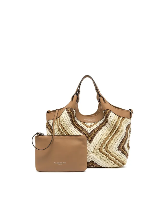 Gianni Chiarini Borsa in paglia Dua Cuoio/Multicolor