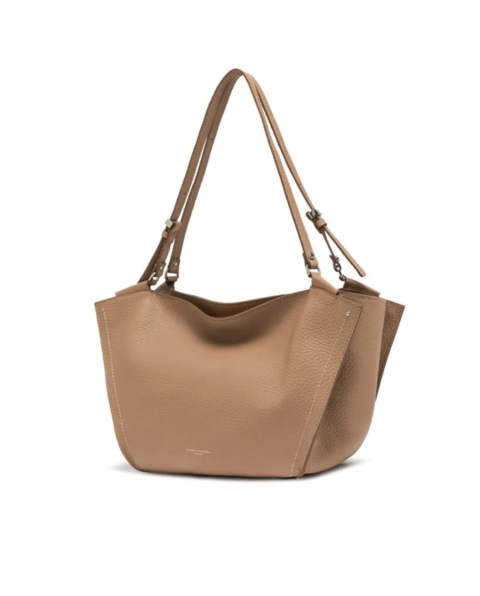 Gianni Chiarini Borsa Bloom grande in Pelle Made in Italy Beige