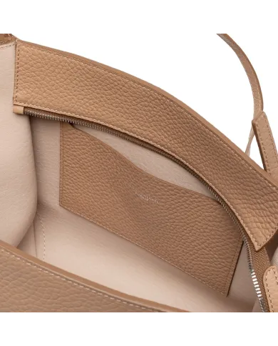 Gianni Chiarini Borsa Bloom grande in Pelle Made in Italy Beige