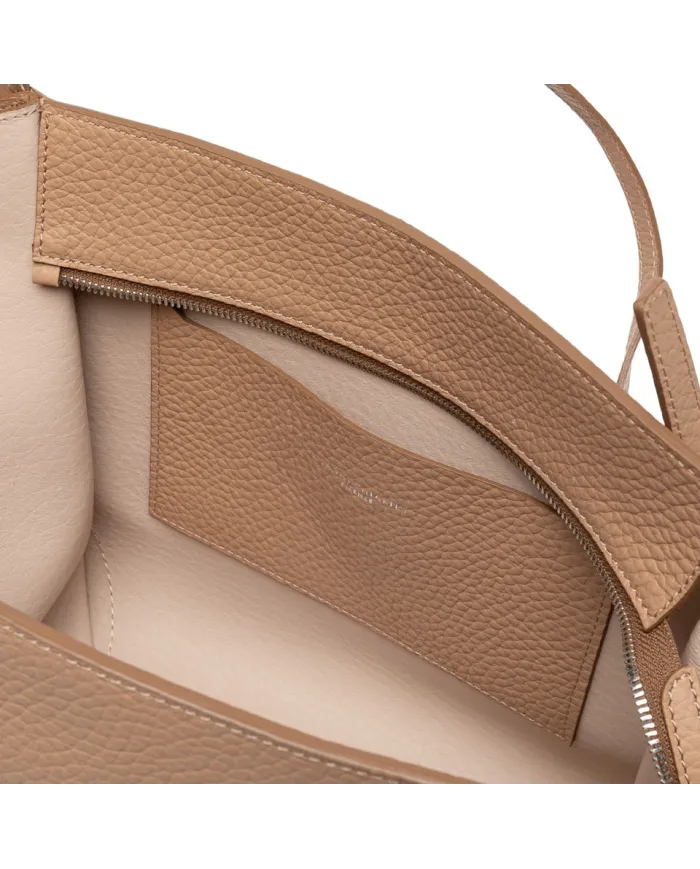 Gianni Chiarini Borsa Bloom grande in Pelle Made in Italy Beige