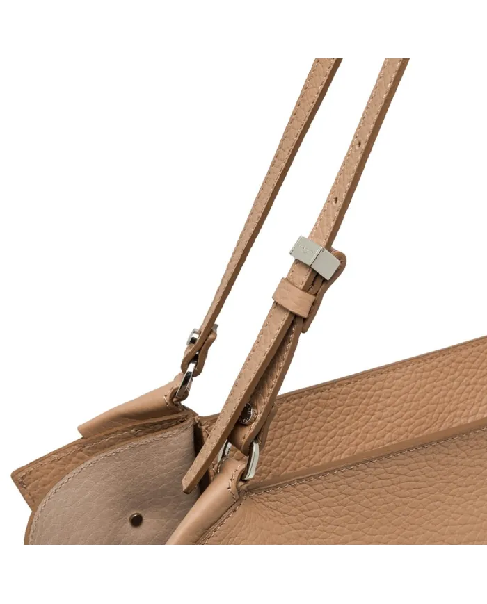 Gianni Chiarini Borsa Bloom grande in Pelle Made in Italy Beige