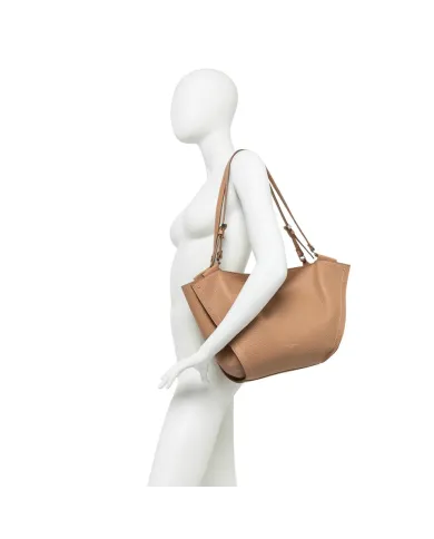 Gianni Chiarini Borsa Bloom grande in Pelle Made in Italy Beige