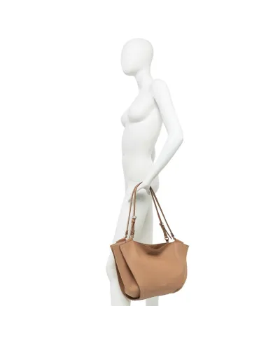 Gianni Chiarini Borsa Bloom grande in Pelle Made in Italy Beige